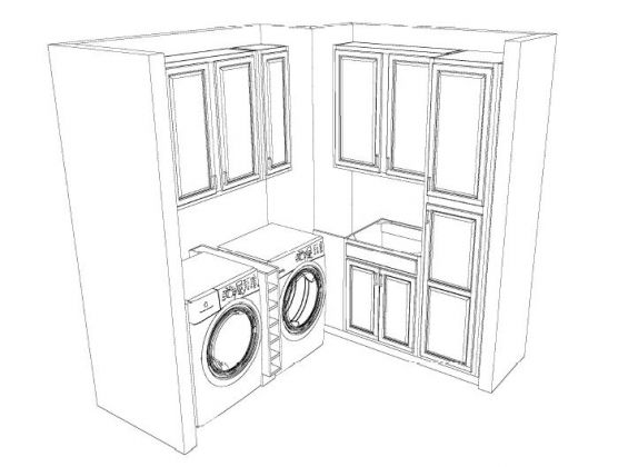 Linglestown traditional laundry room blue print