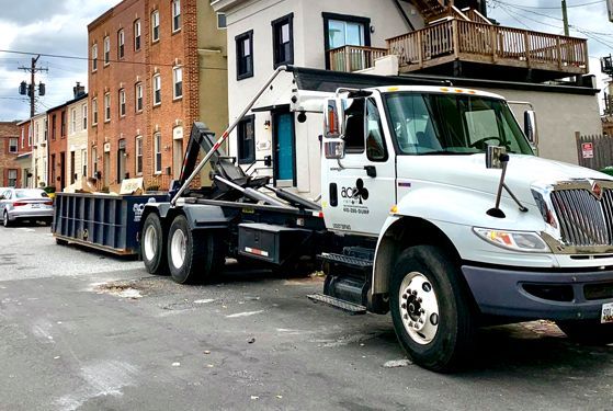 Ace Rolloff truck with dumpster