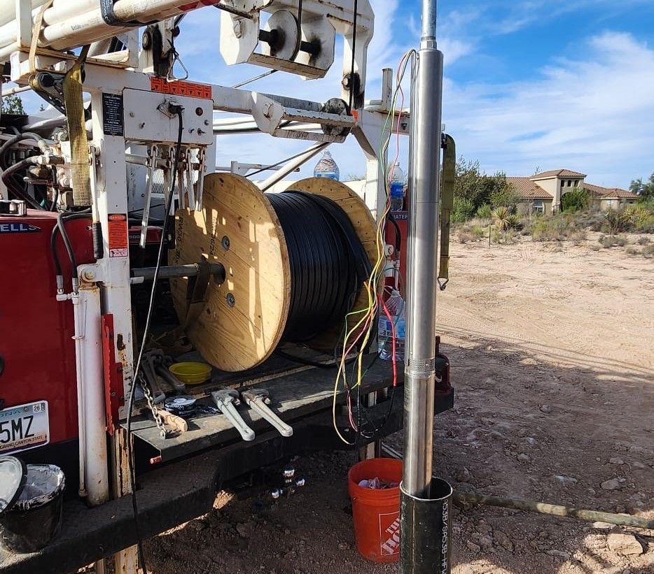 A red truck with a license plate that says ew7