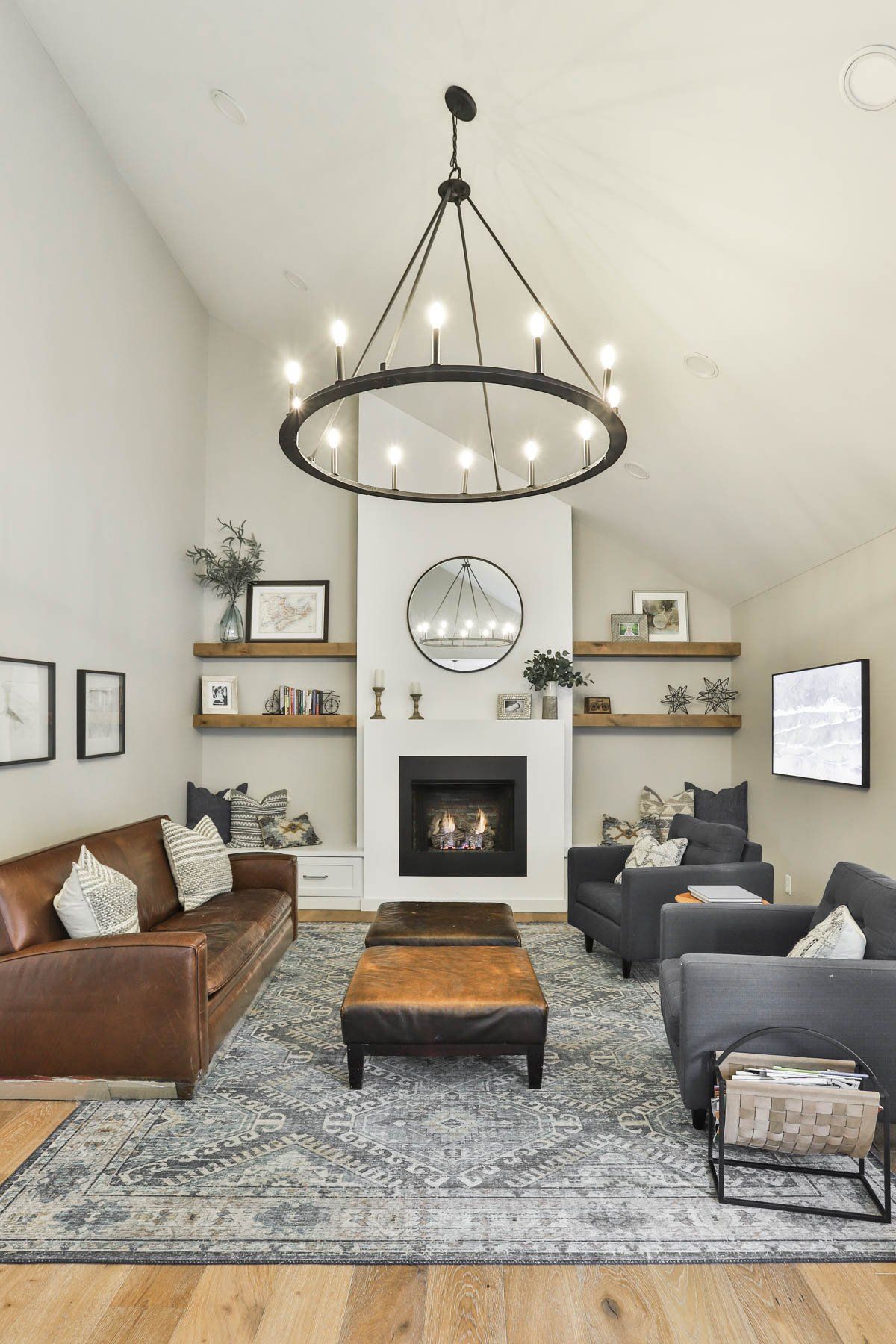 Stylish fireplace room