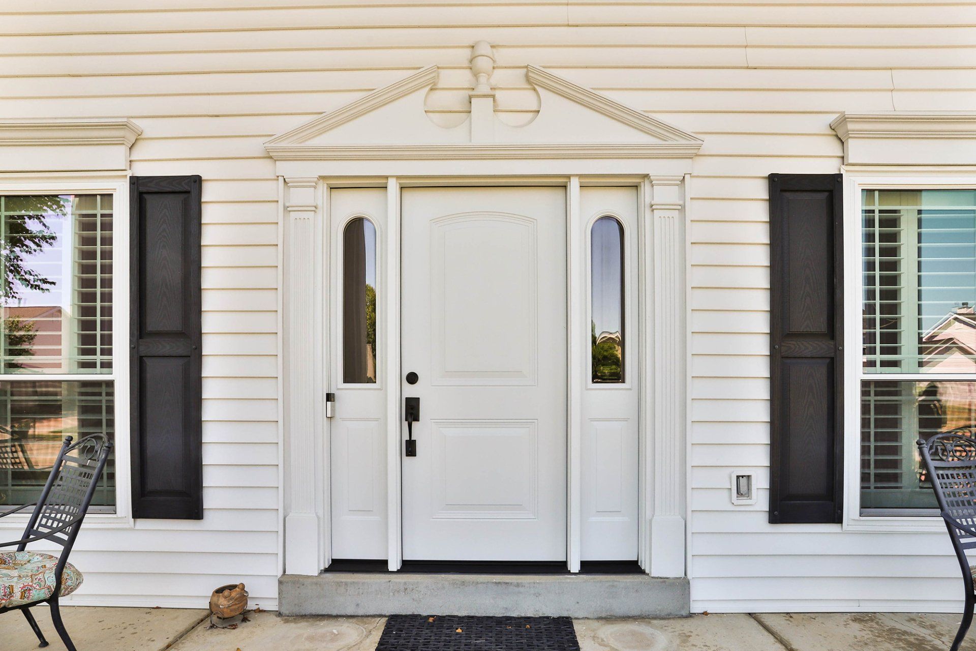 White front door