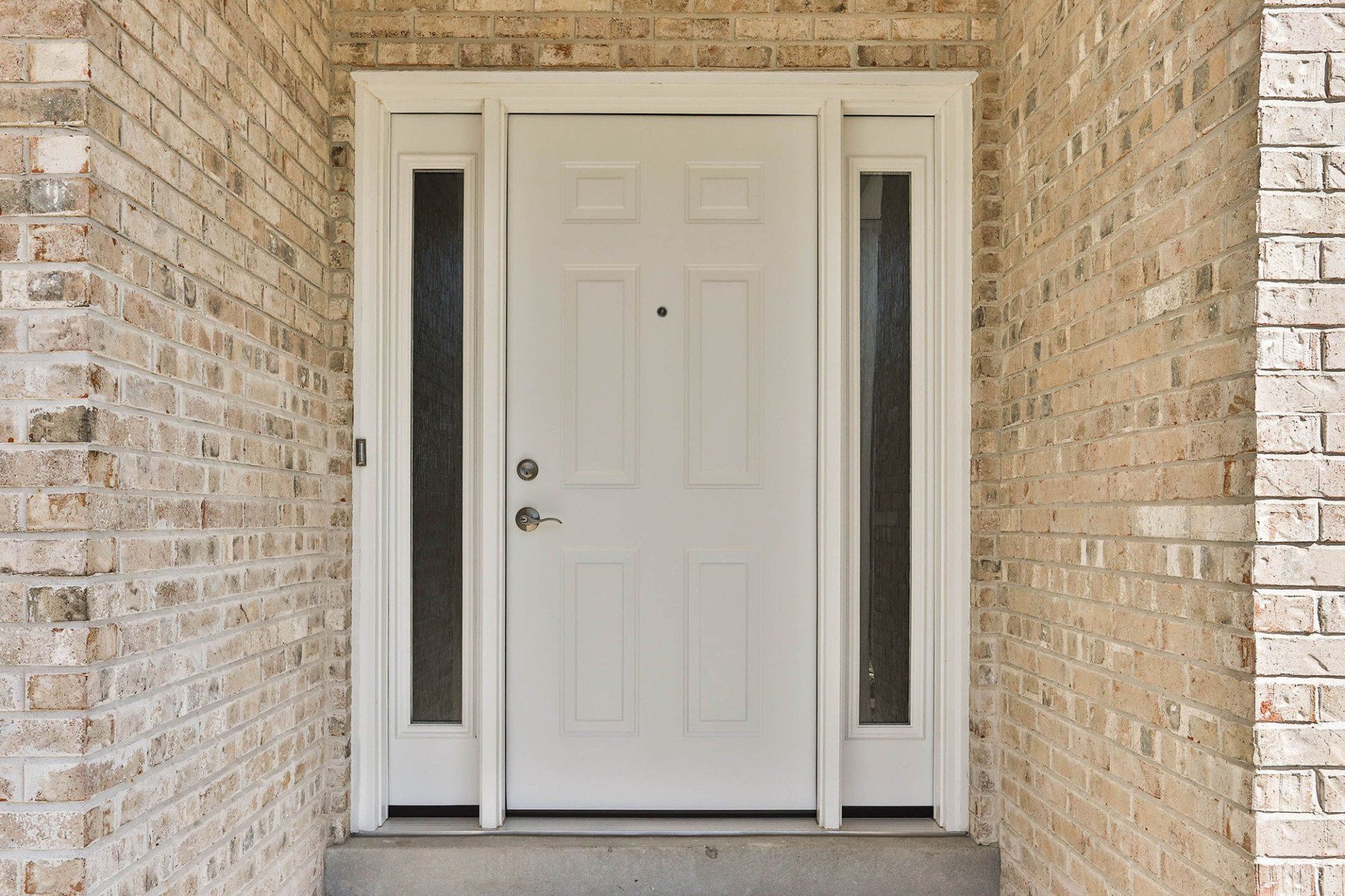 White entry door