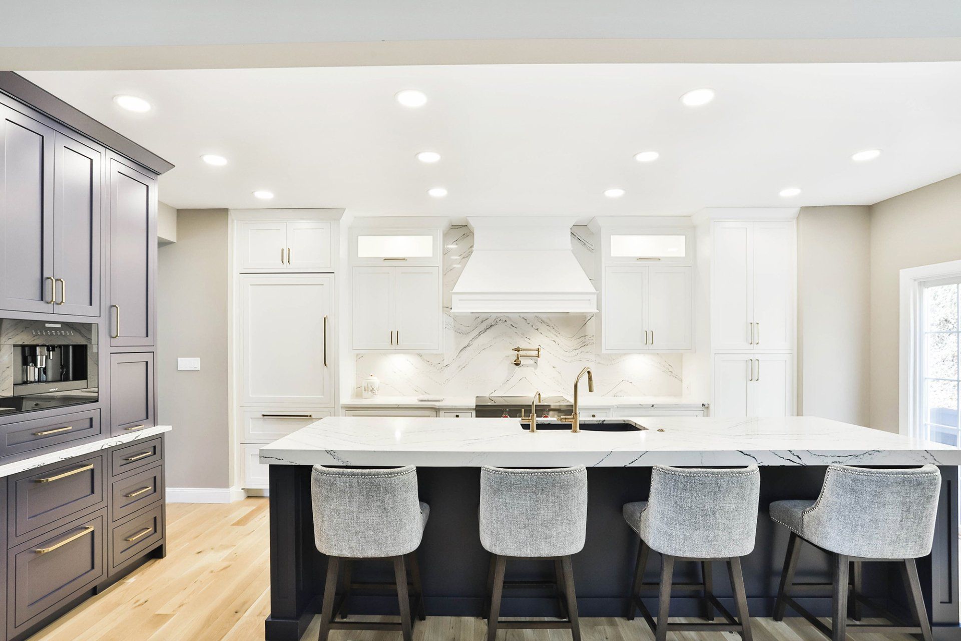 Kitchen island with a sink