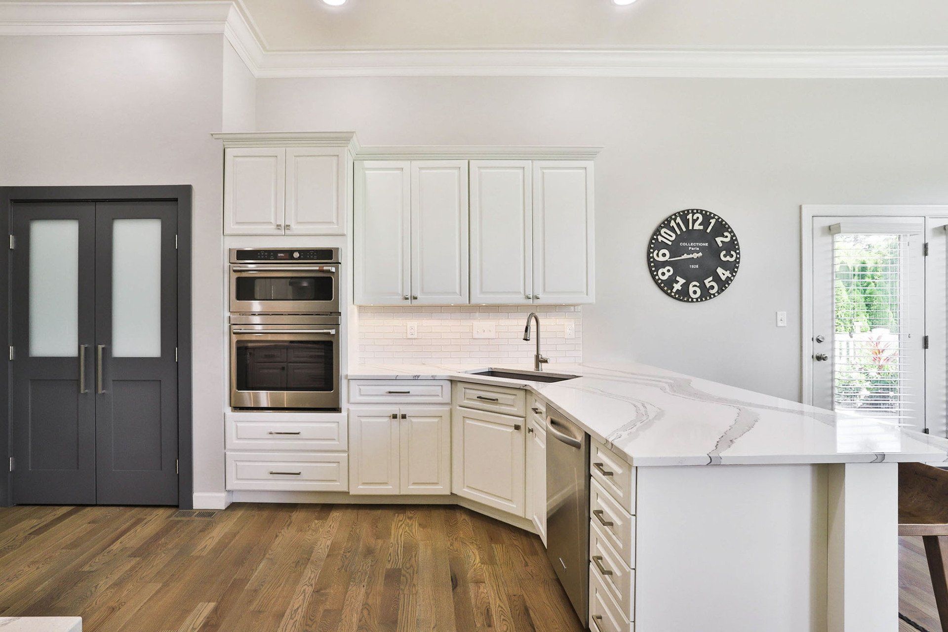 Kitchen with beautiful white cabinets