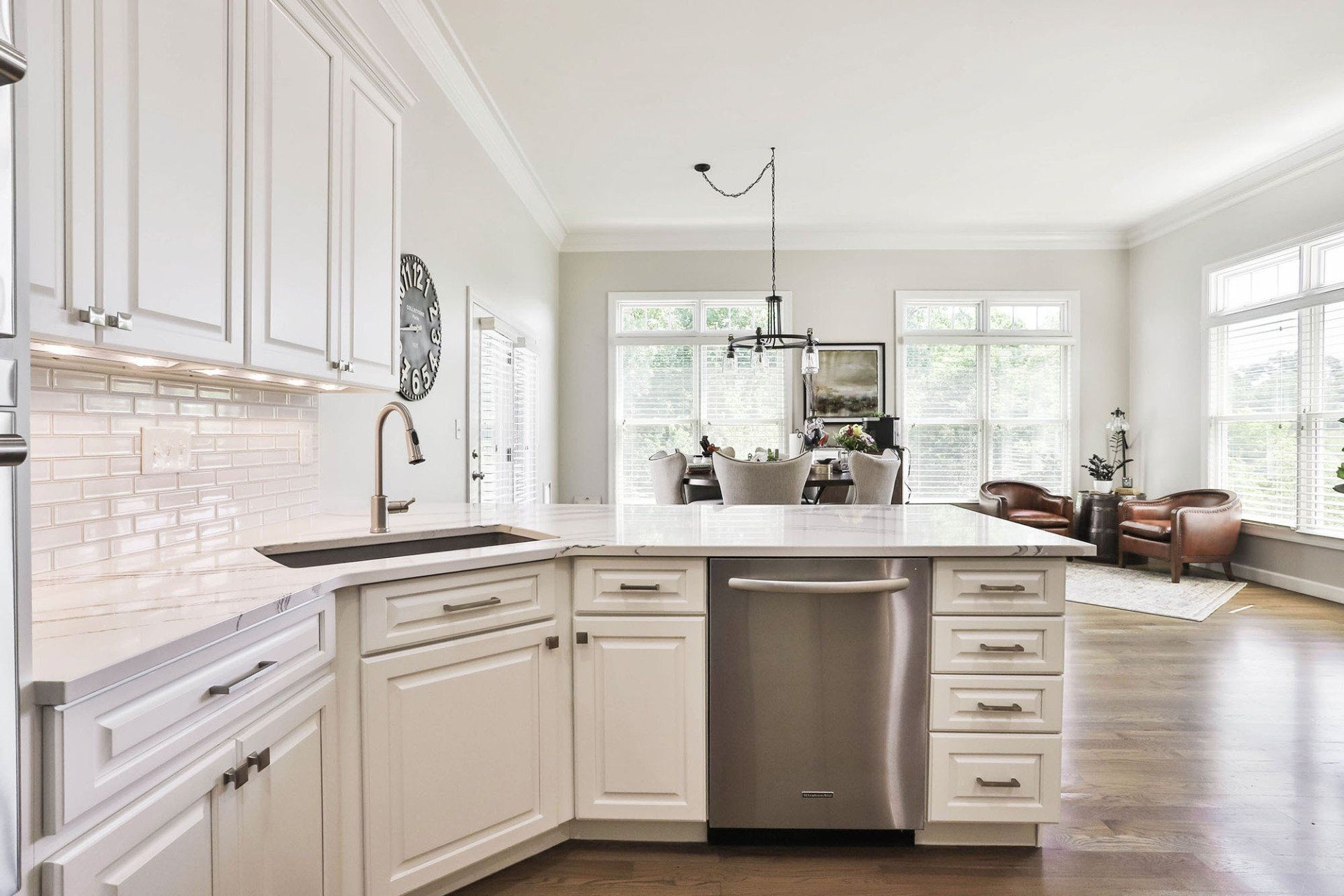 Kitchen with beautiful white cabinets