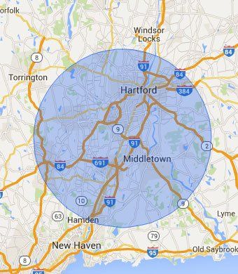 18 mile radius map
