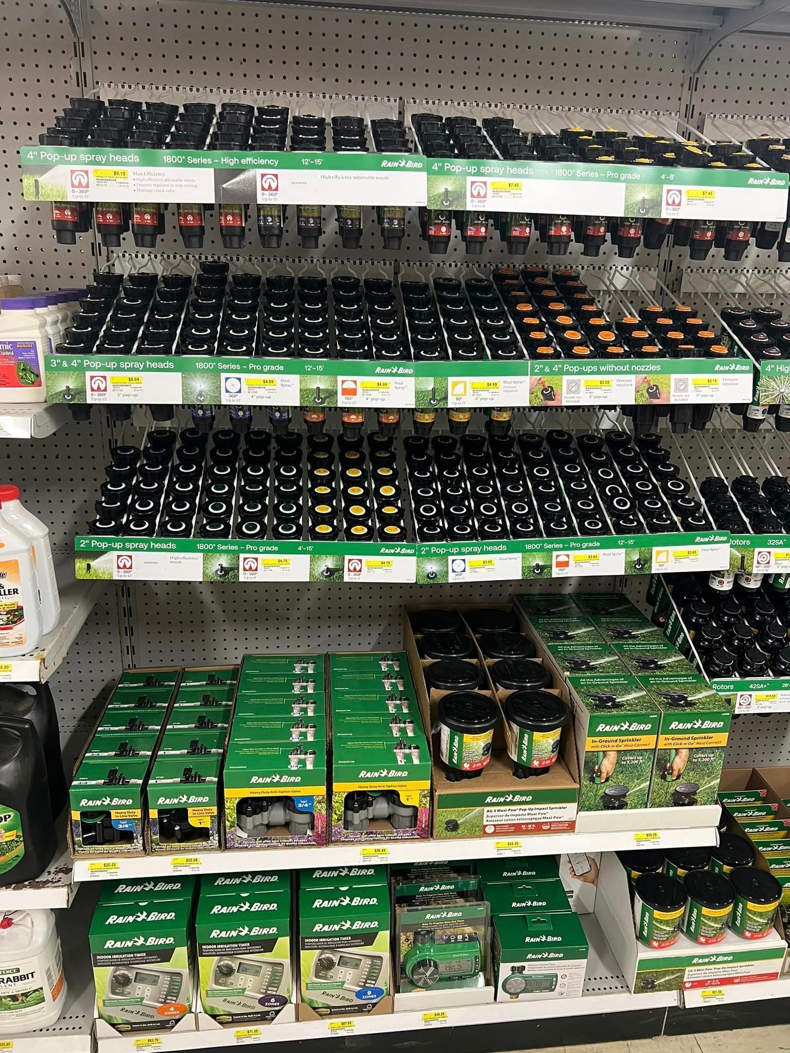 A shelf in a store filled with lots of products.