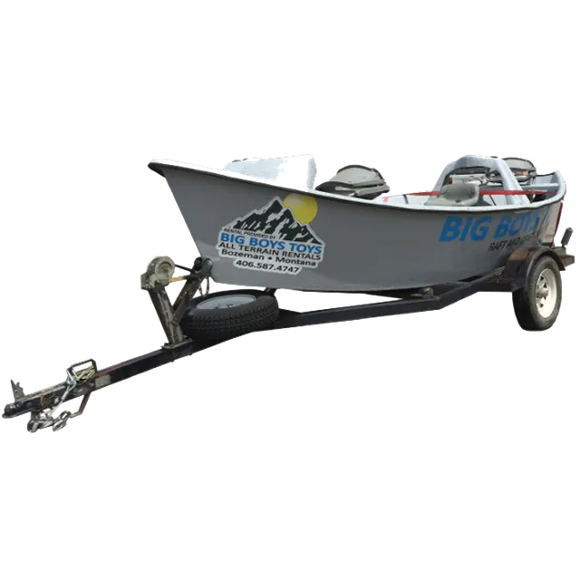 Boat on trailer with