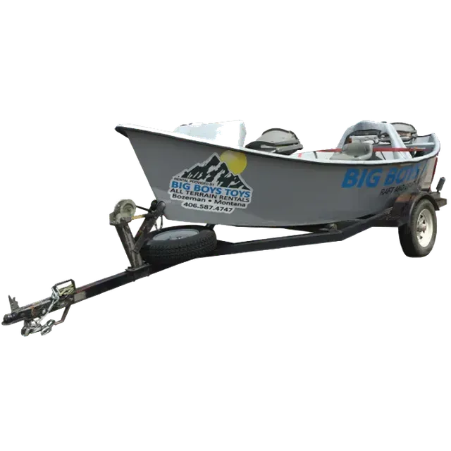 Boat on trailer with