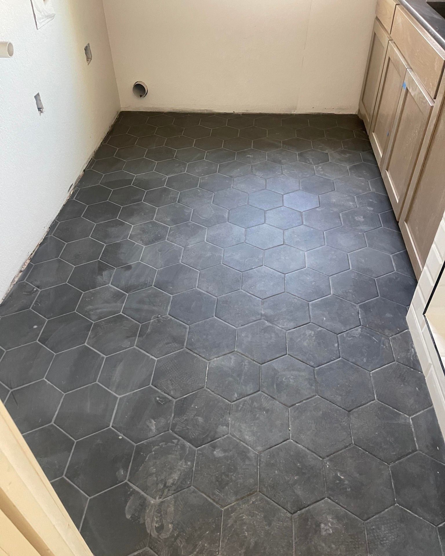 Tiled floor