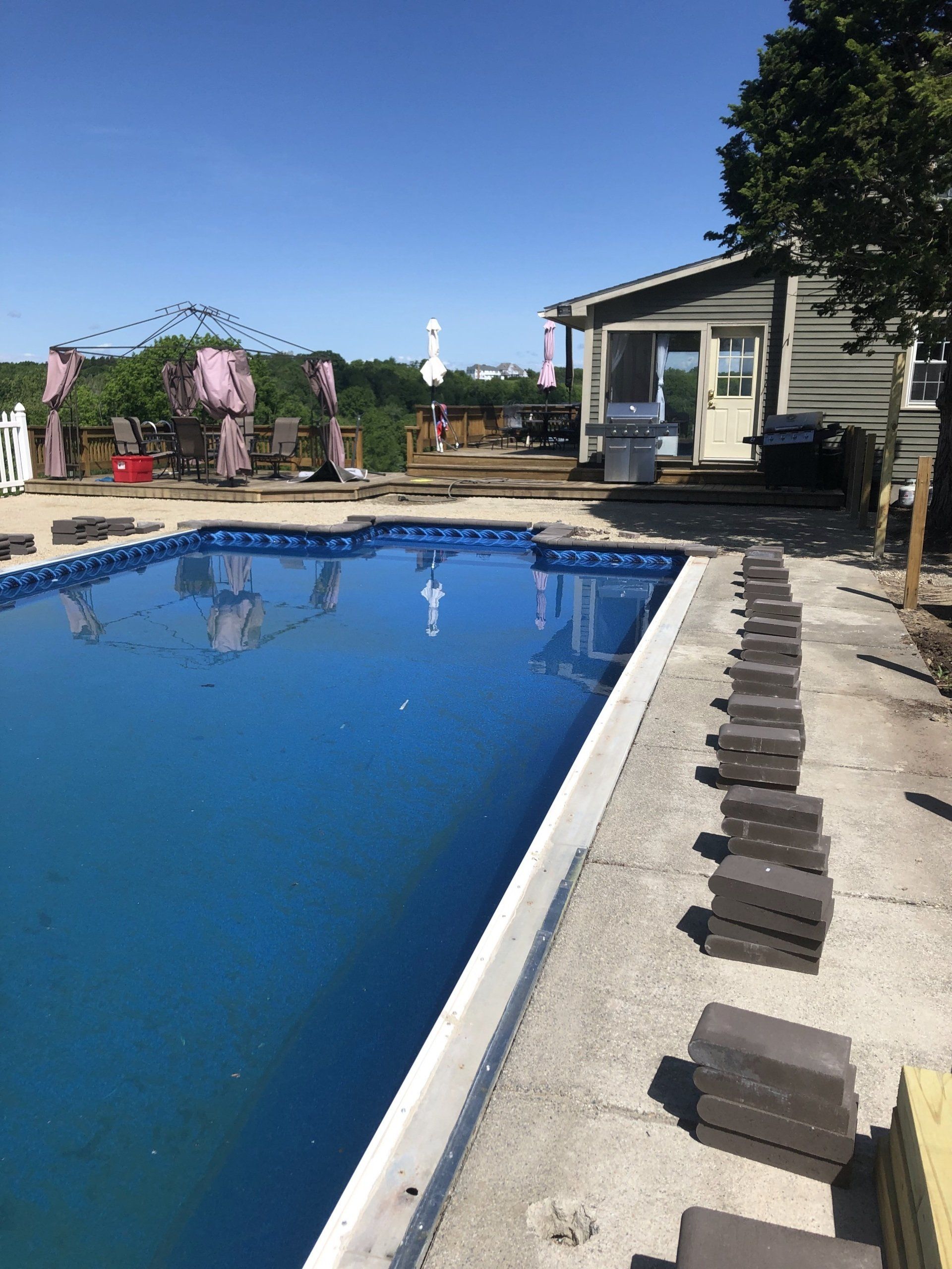 pool side construction