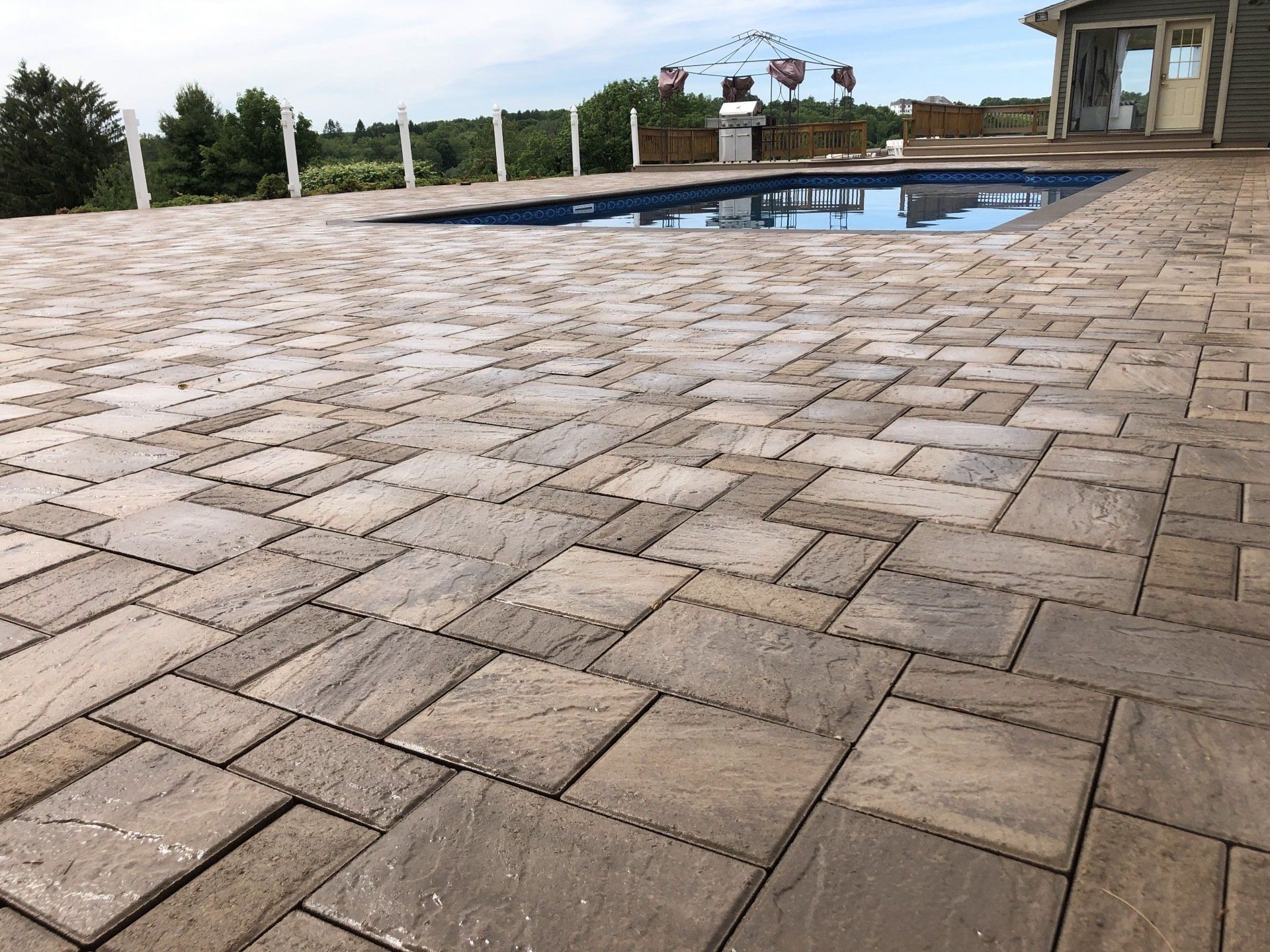 Walkways in the pool