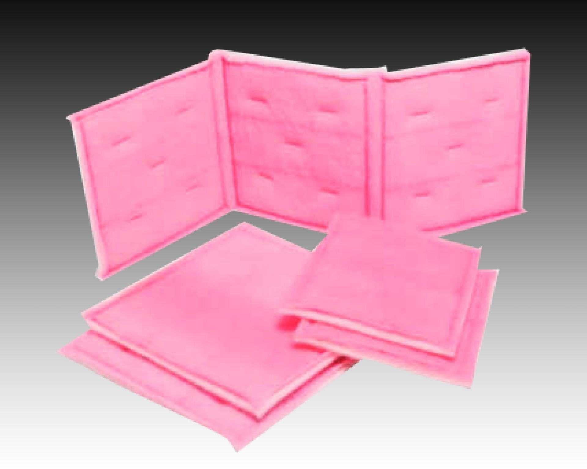 A bunch of pink colored filters