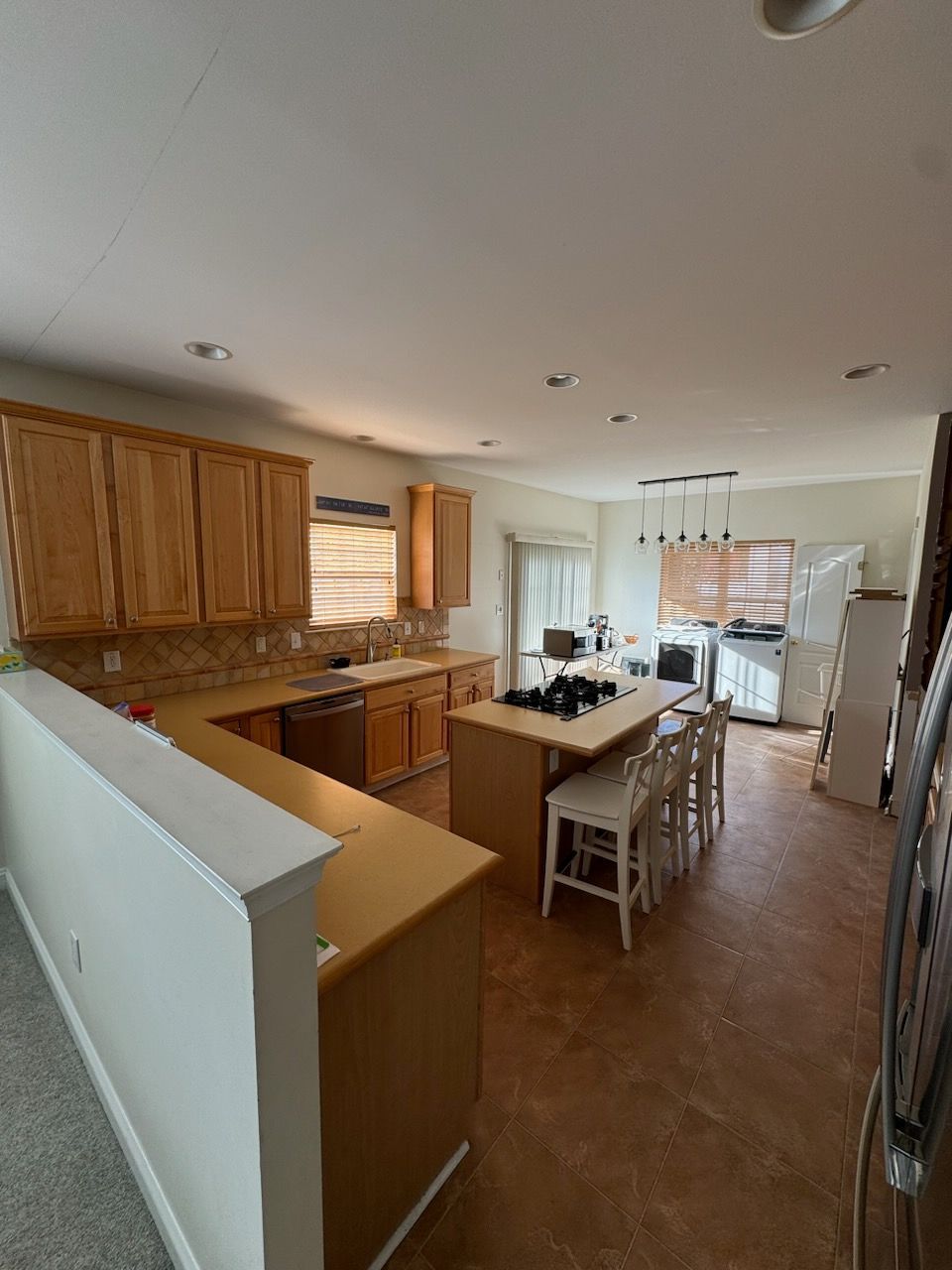 Voorhess NJ Kitchen Renovation with new flooring, countertops, and cabinets by Winse Home Remodeling