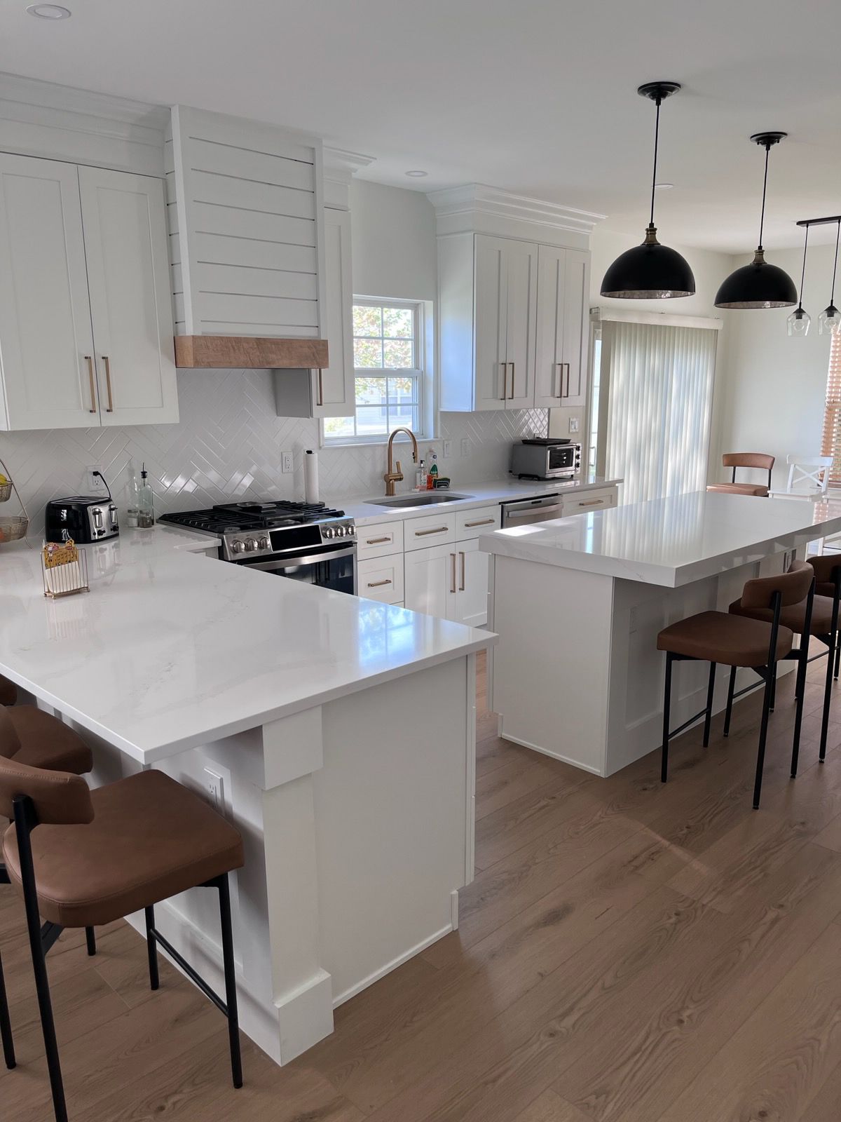 Voorhess NJ Kitchen Renovation with new flooring, countertops, and cabinets by Winse Home Remodeling