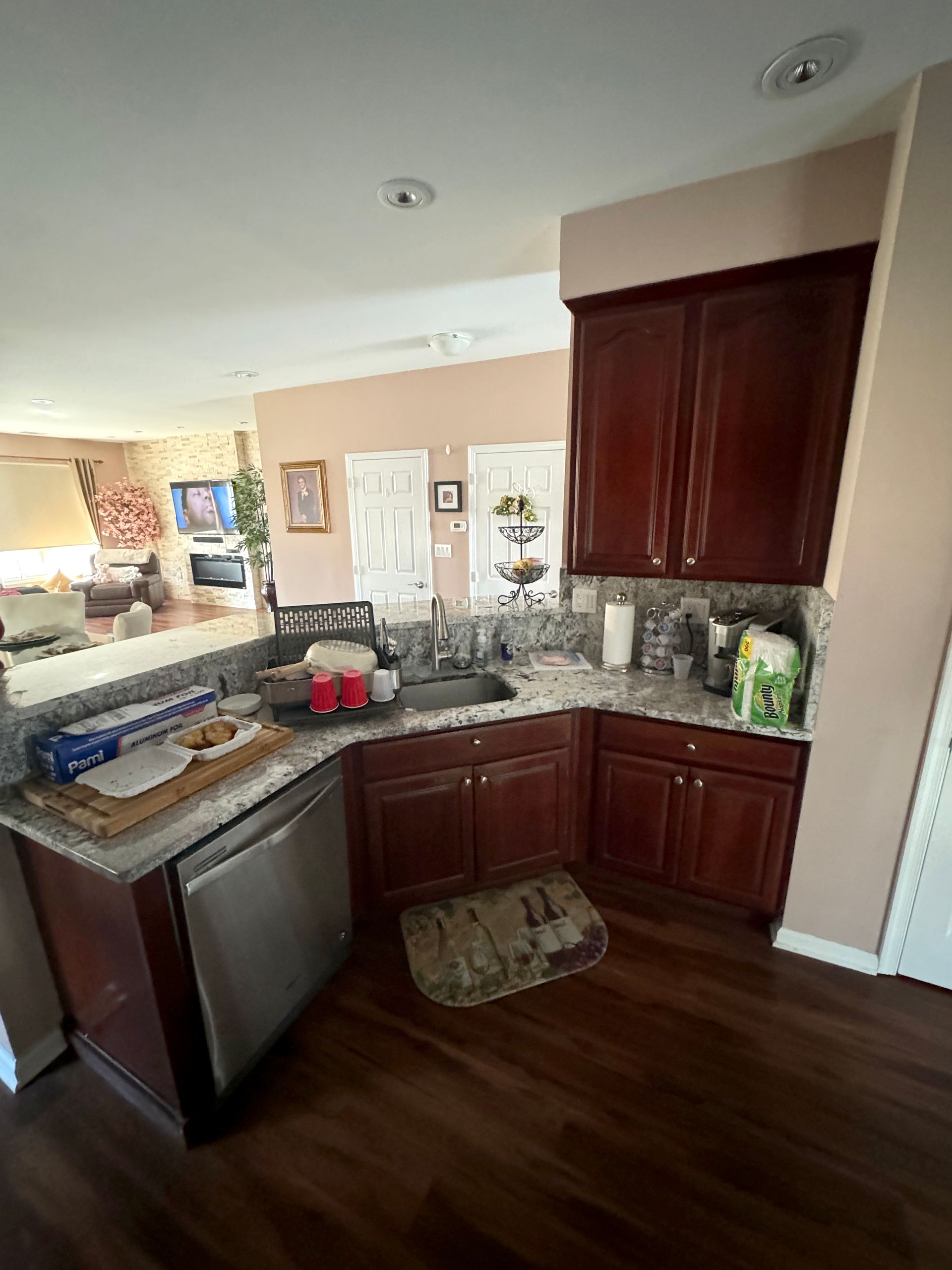 Kitchen with cabinets - before