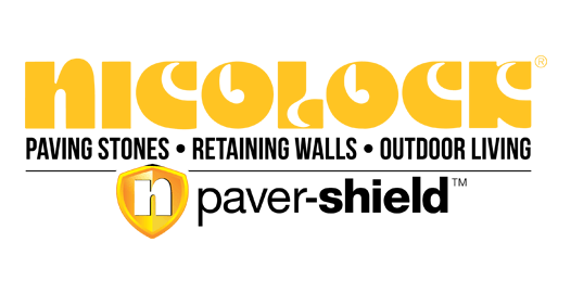 Nicolock logo: yellow text and shield, with 