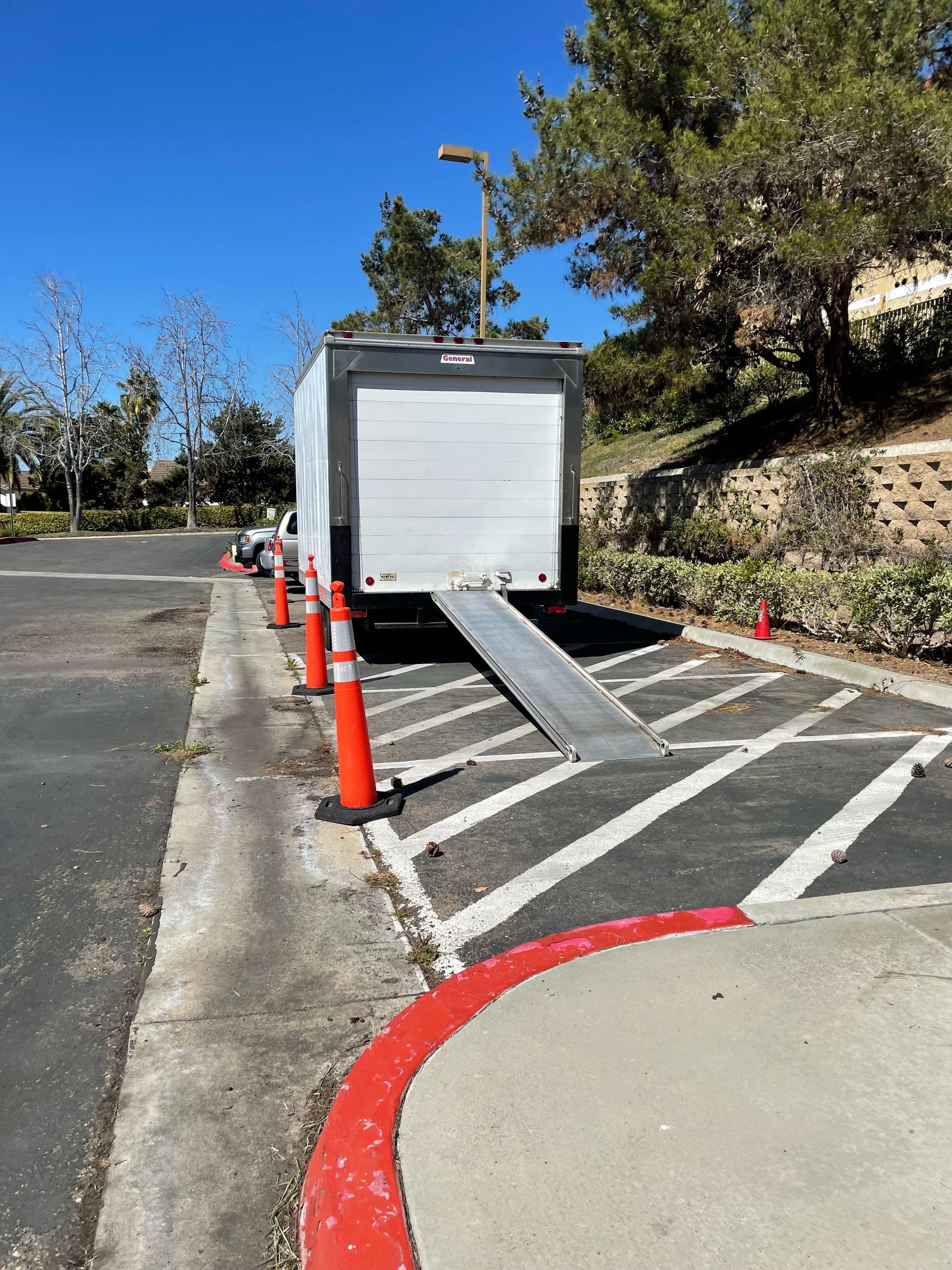 heavy-duty refrigeration trailer rear view