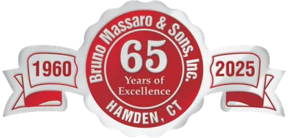 Logo celebrating 65 years of Bruno Massaro & Sons, Inc.