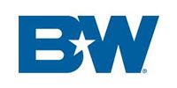 Blue BW logo with a white star in the center on a white background