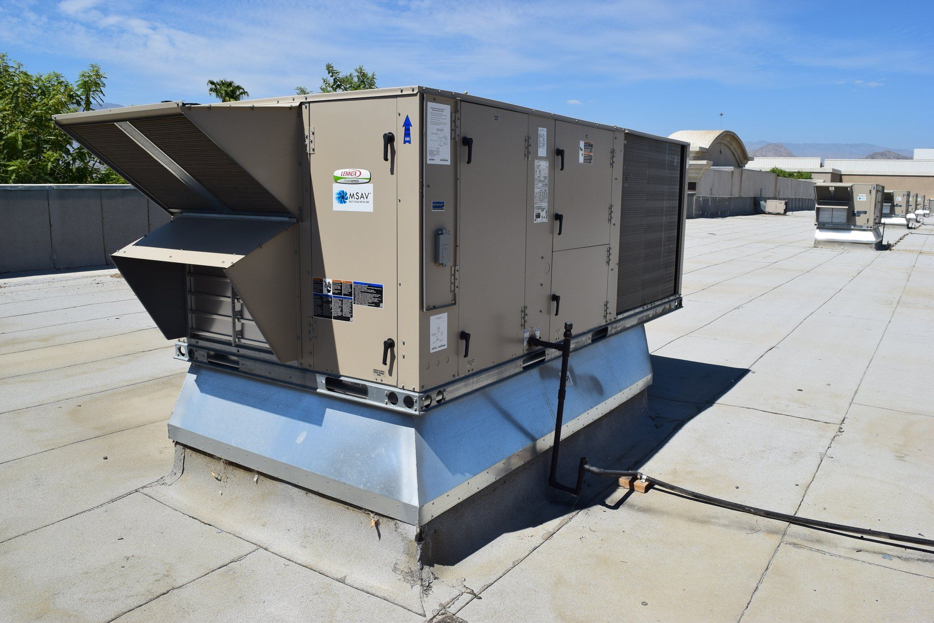 Commercial AC on rooftop