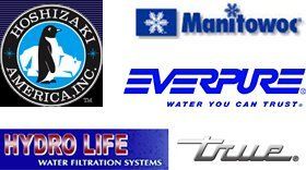 Hoshizaki America, Manitowoc, Everpure, Hydro Life, True Manufacturing