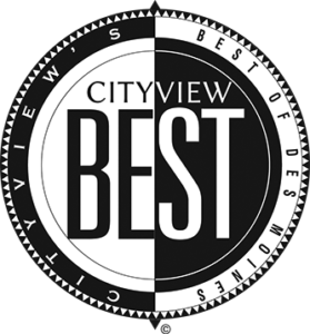 CityView Best of Des Moines logo in black and white.