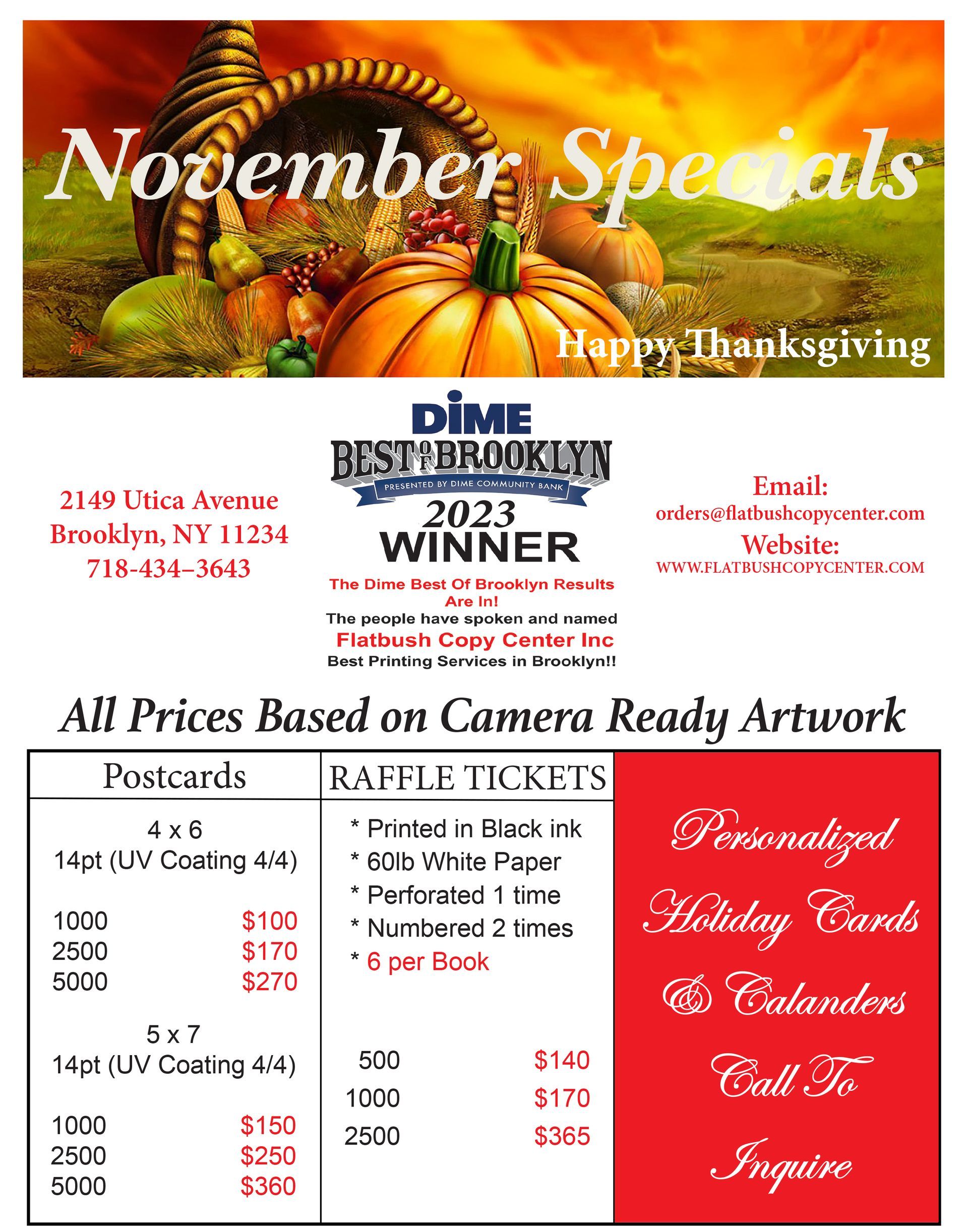 November Specials