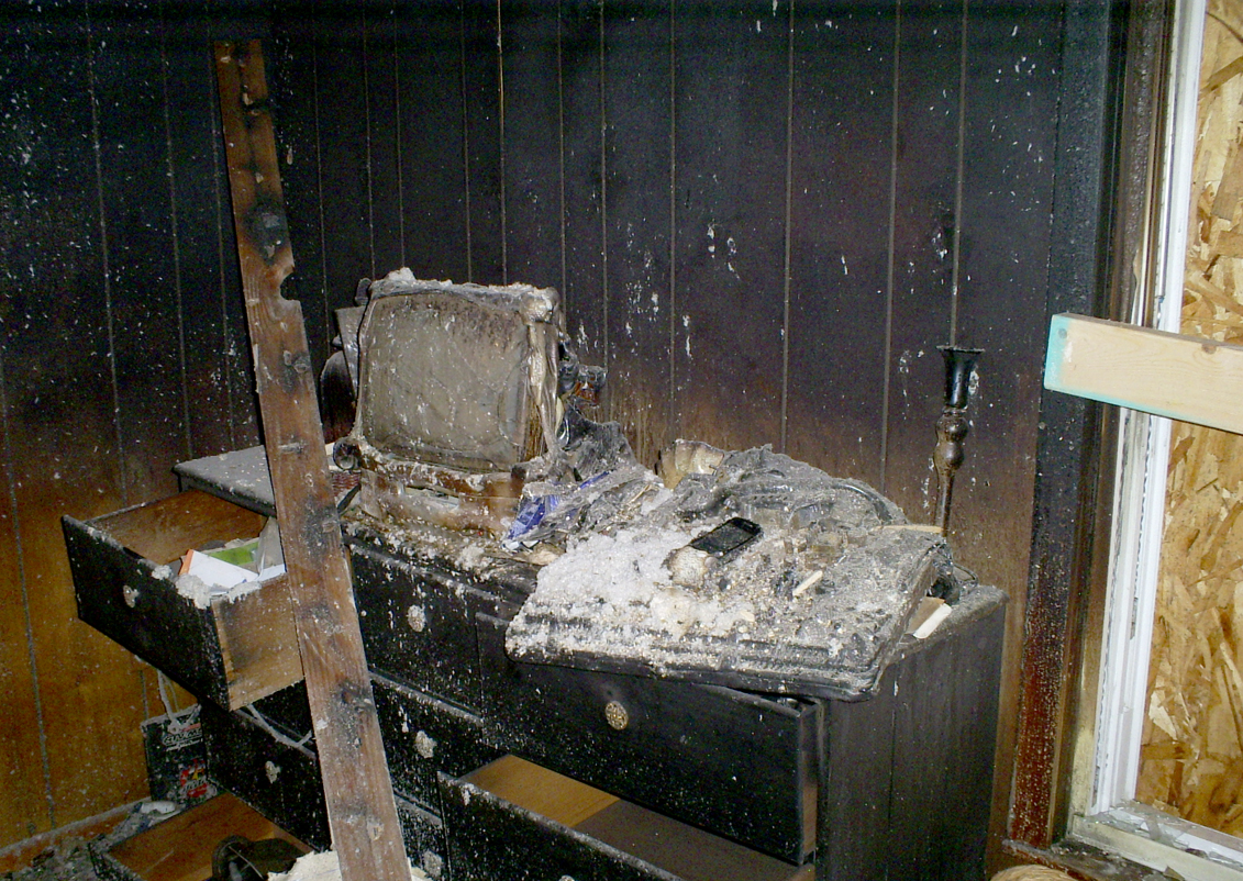 Fire damage cleaning and restoration services