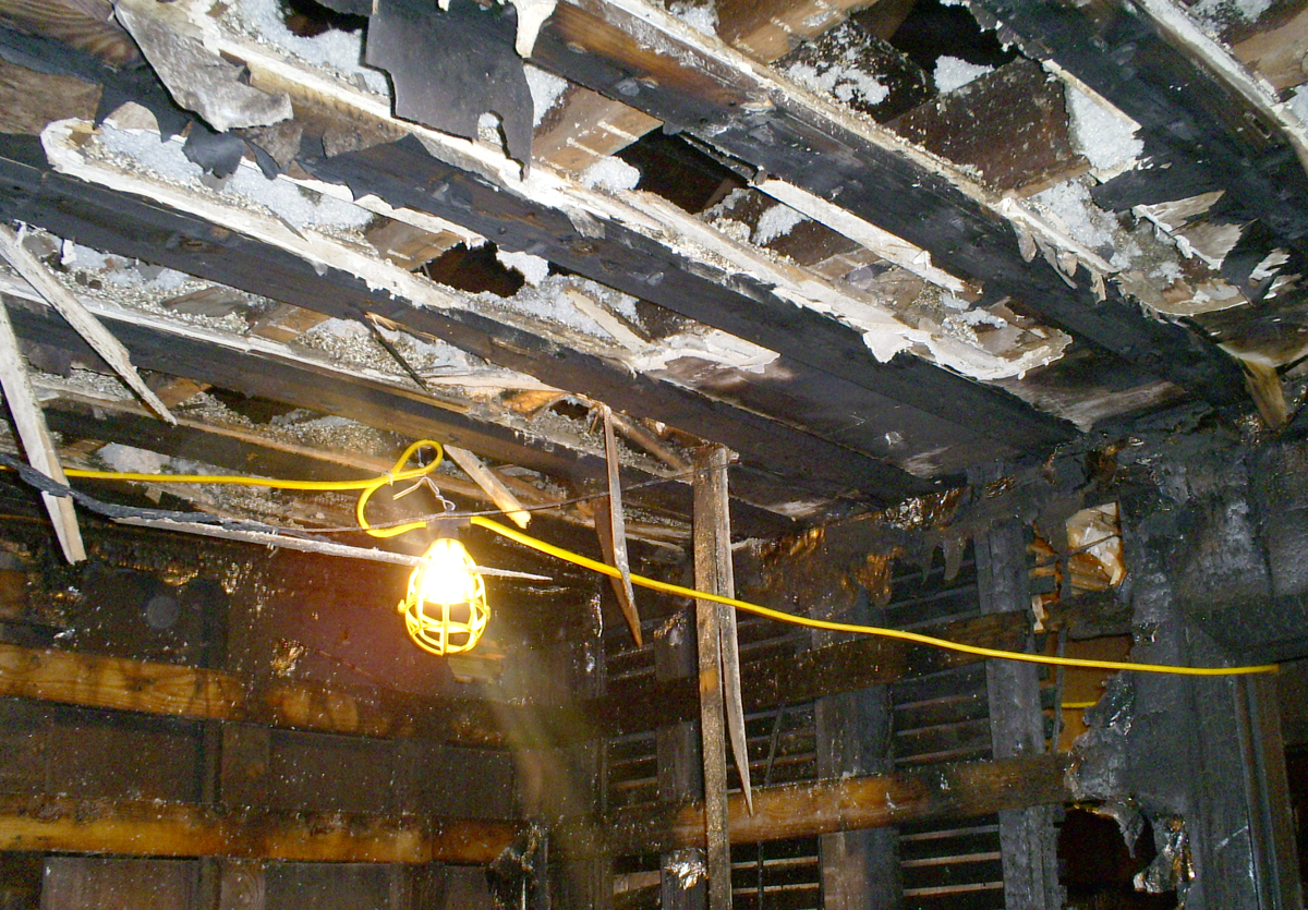Fire damage cleaning and restoration services