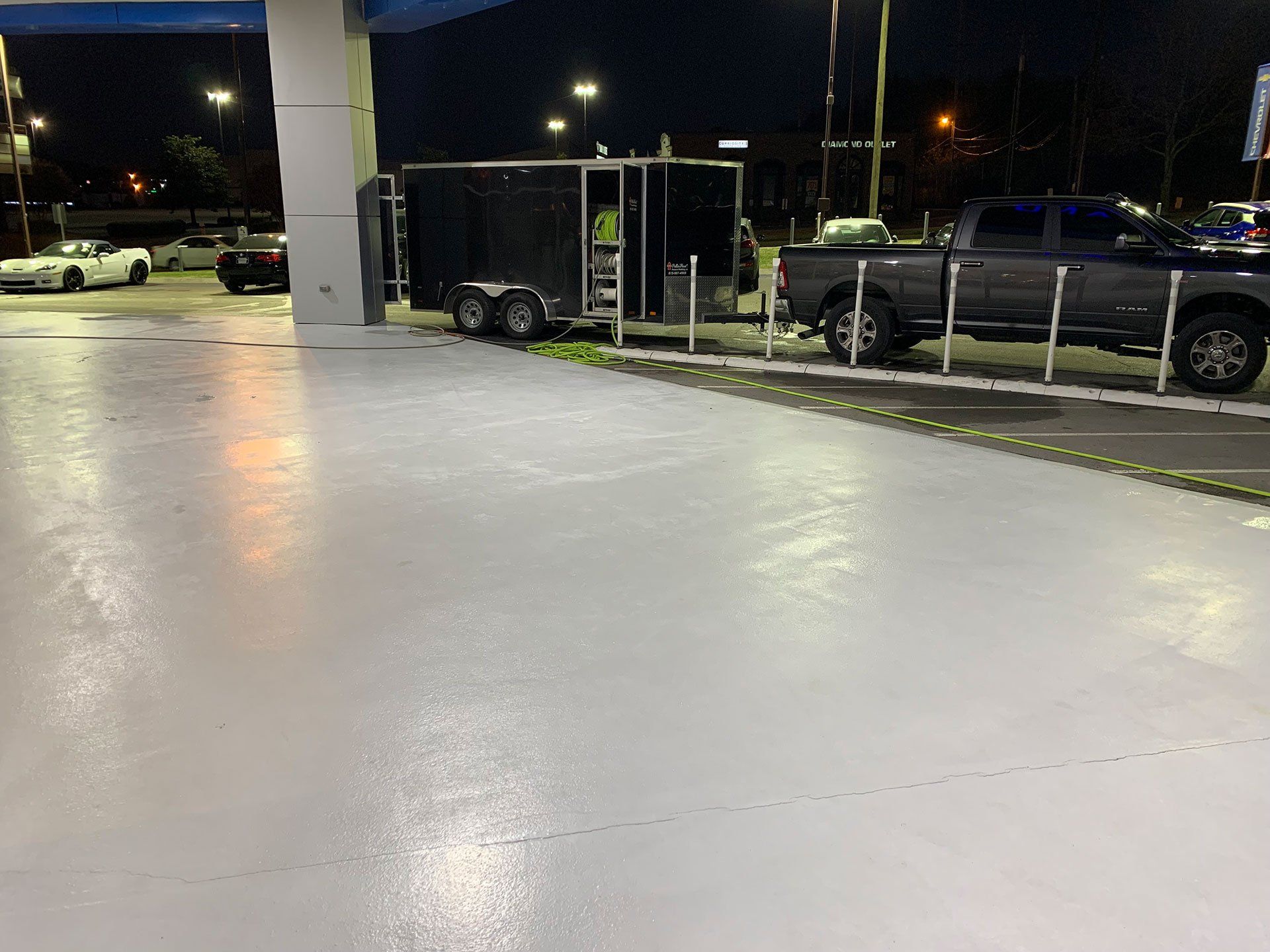 floor of car dealership