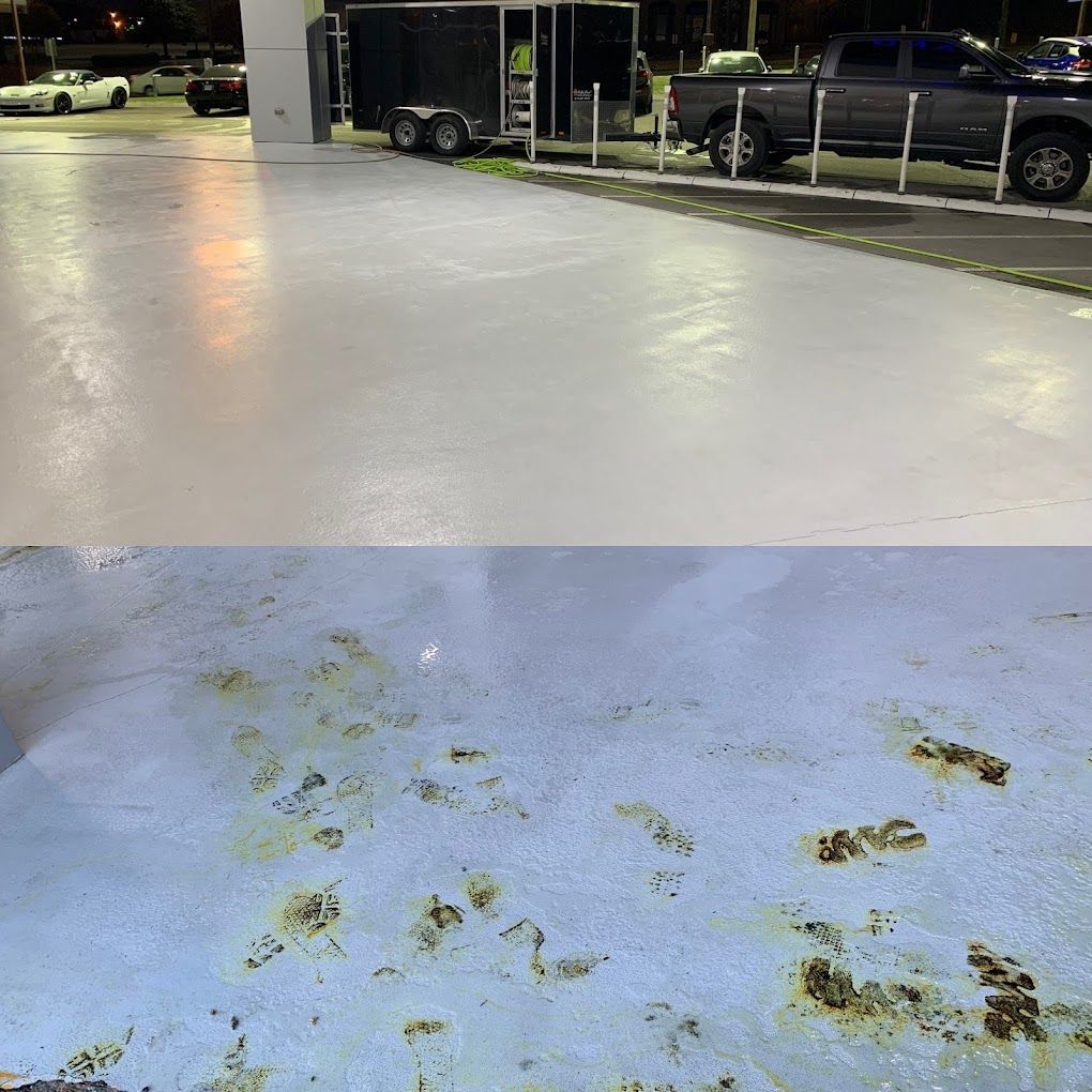 before and after commercial floor cleaning