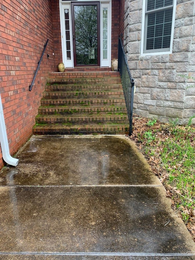 before staircase washing