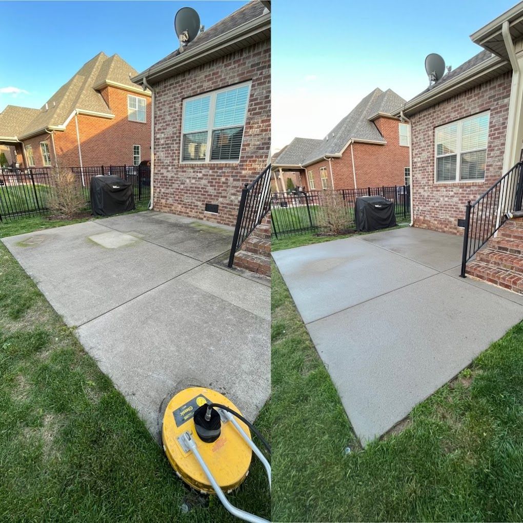 before and after backyard washing