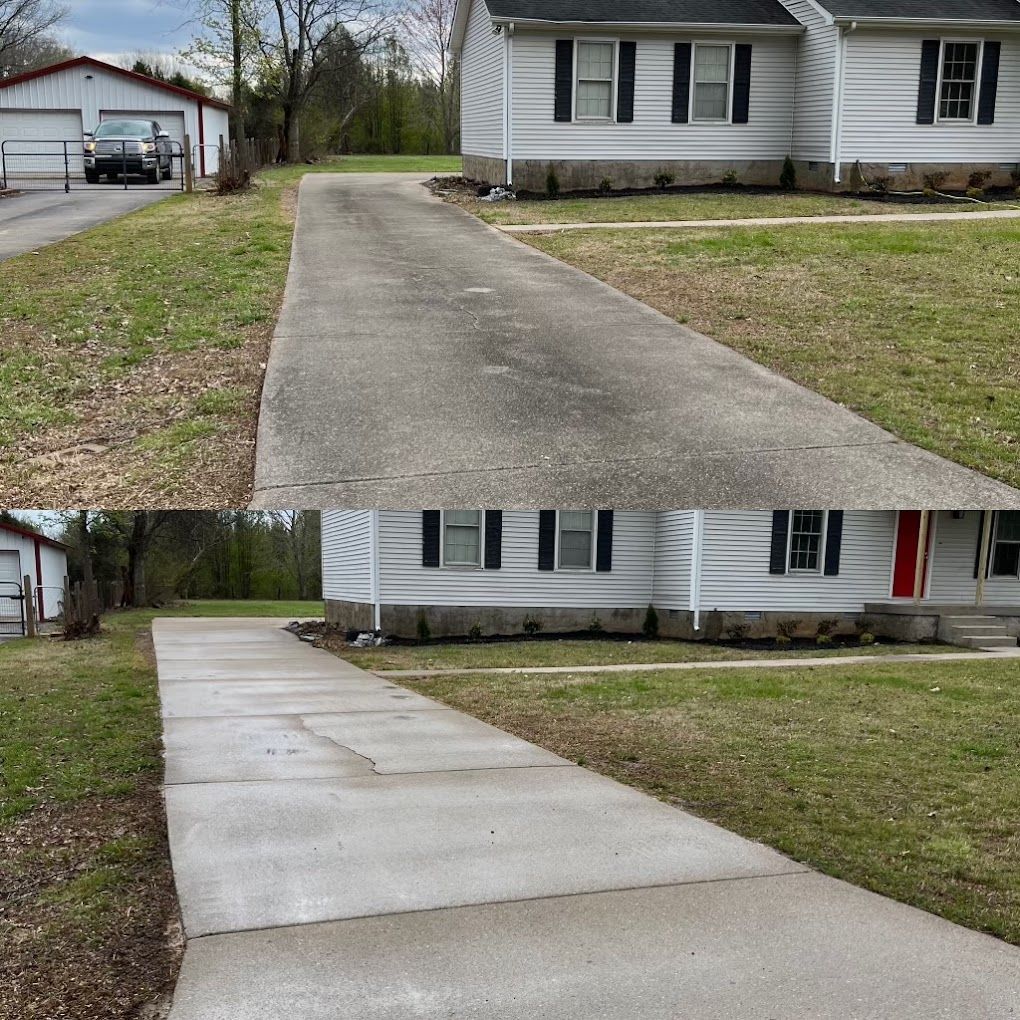 driveway before and after