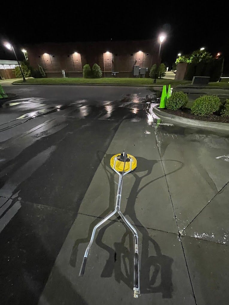 driveway cleaning at night