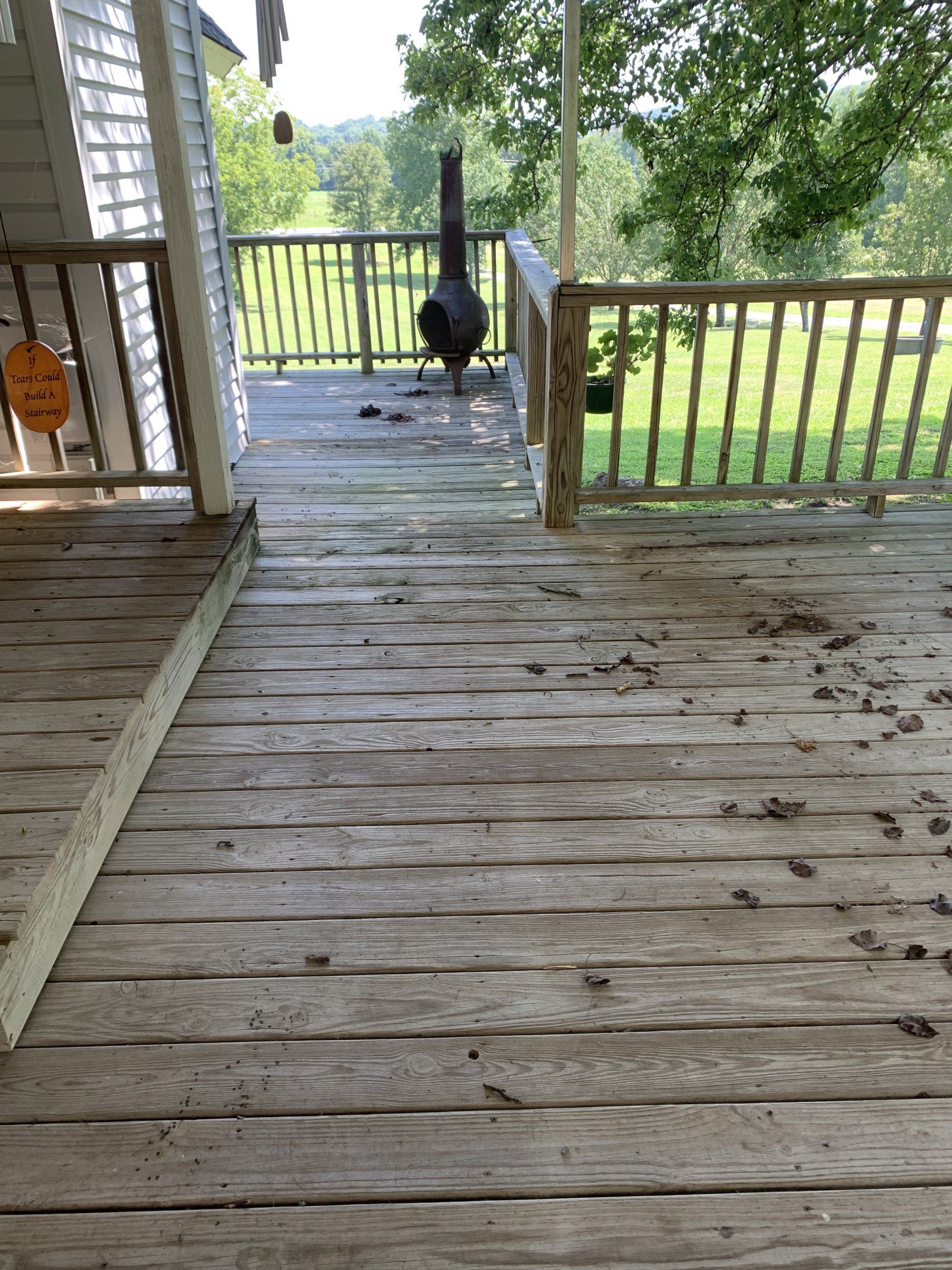 Deck cleaning