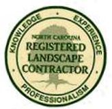 A seal that says `` north carolina registered landscape contractor '' on it.
