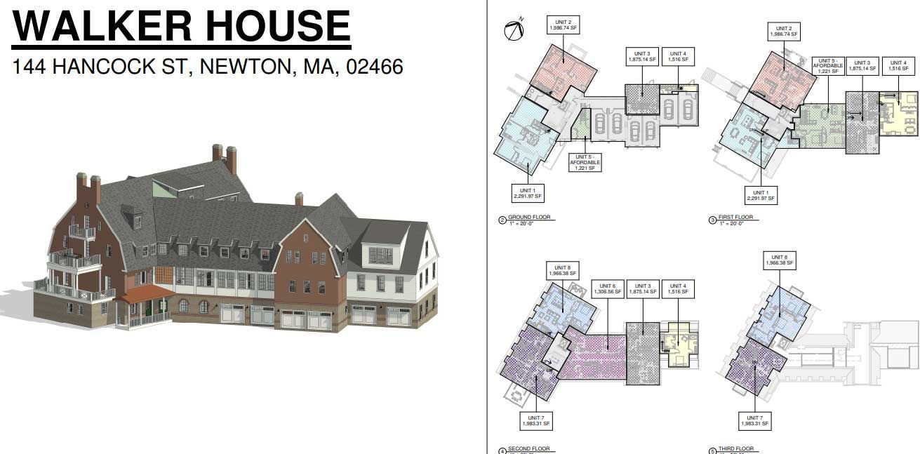a model of the Walker House in Newton, MA