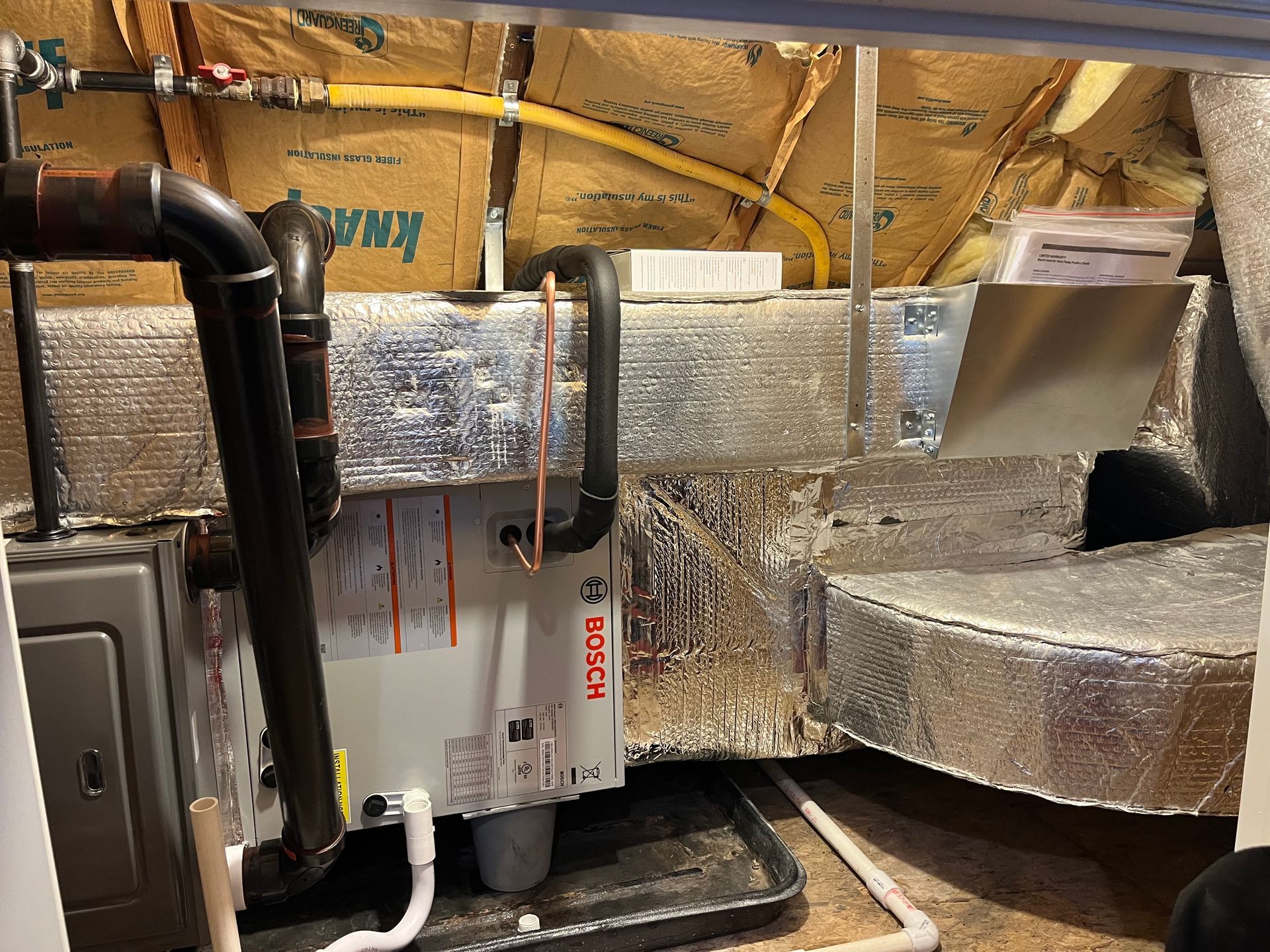 a bosch air conditioner is installed in a basement