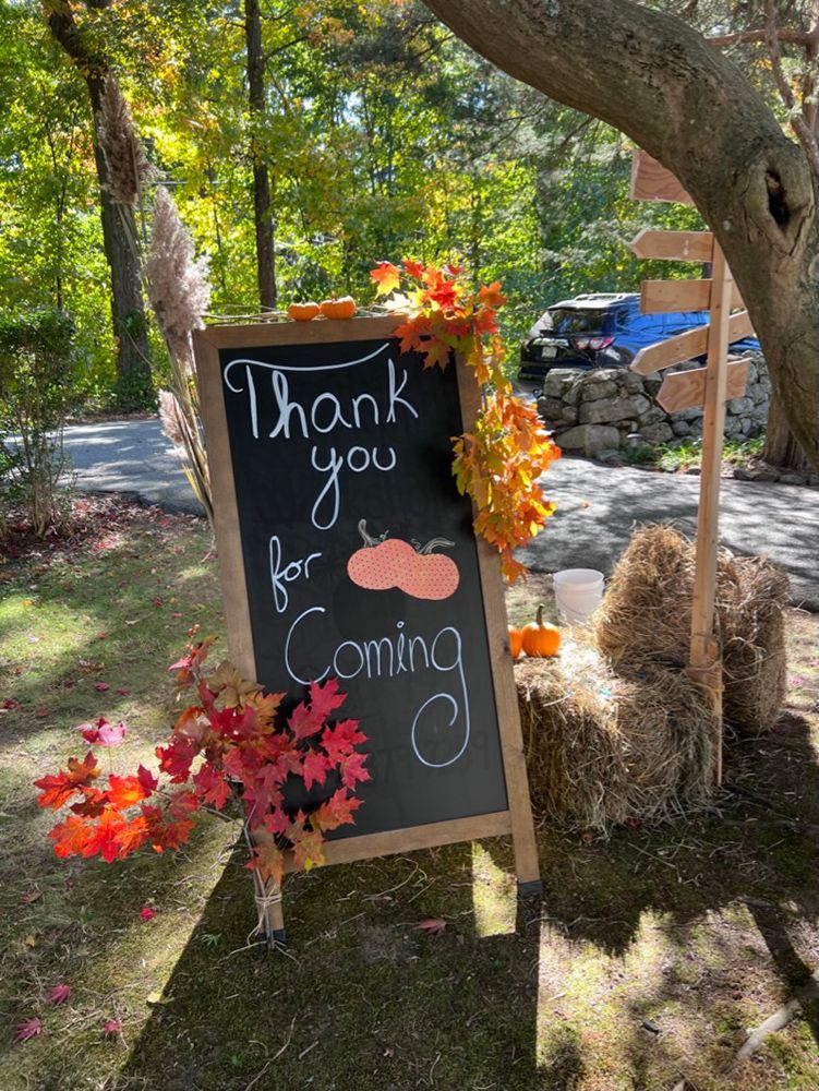 Chalkboard sign: