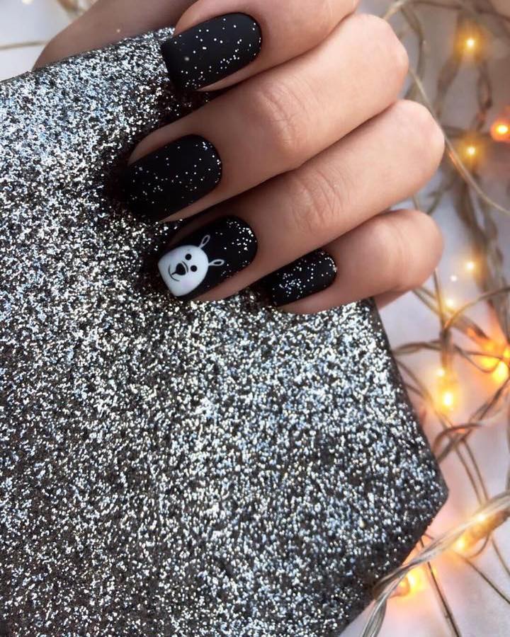 black glitter art