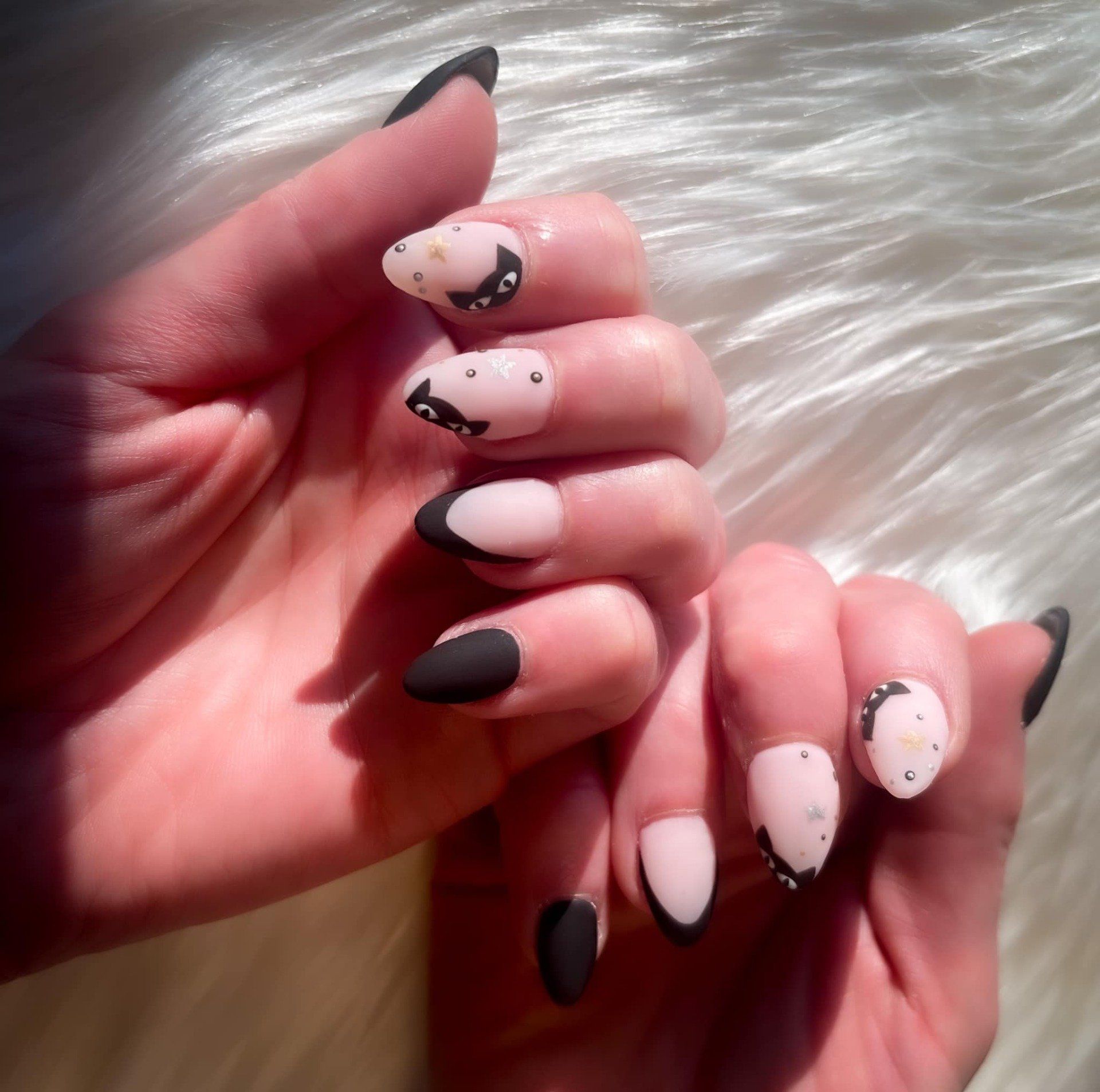 Acrylic With Gel nail art