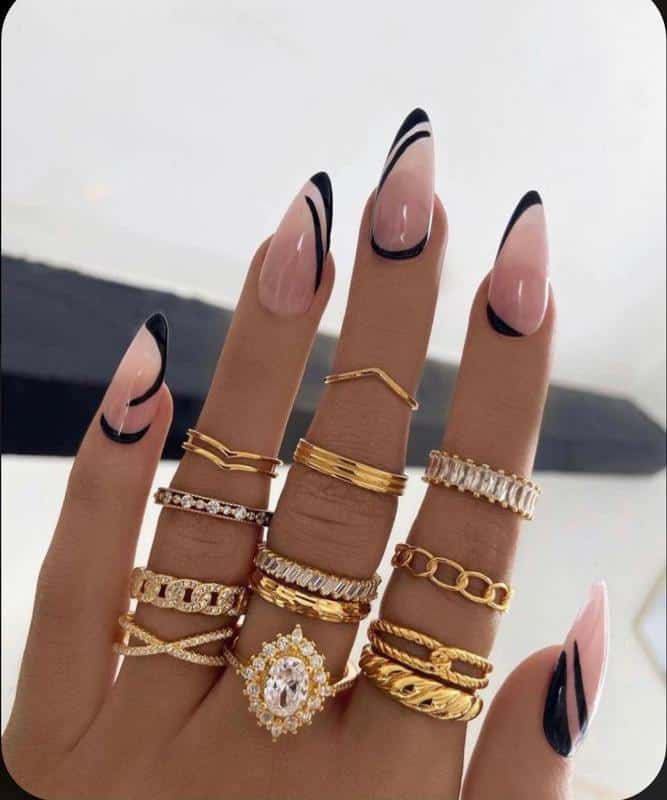 black and pink design
