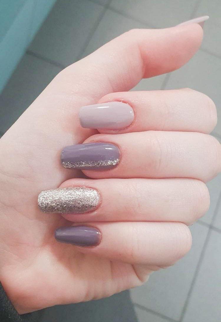 purple and pink nail art design