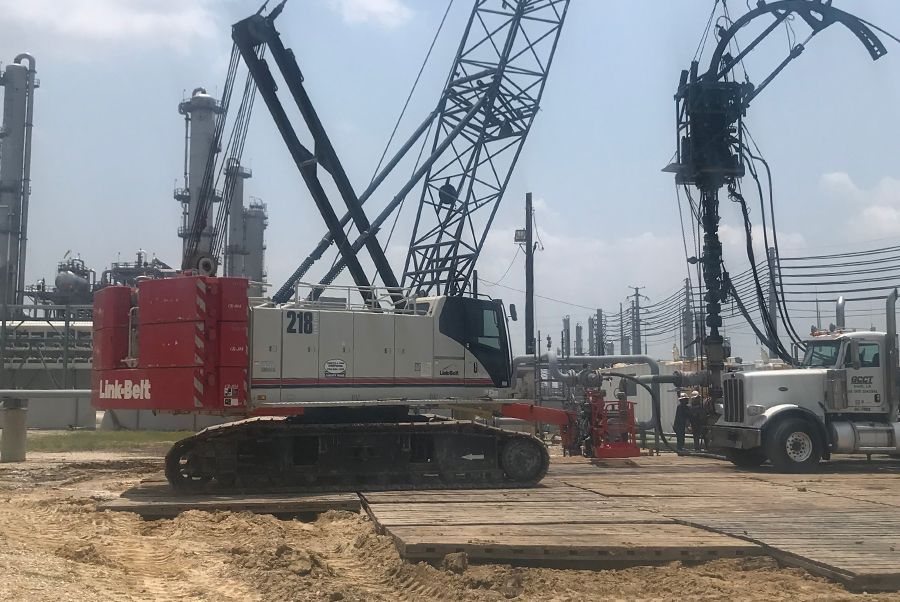 Truck at construction