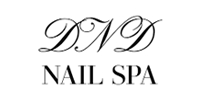 Logo for DND Nail Spa: Elegant script letters