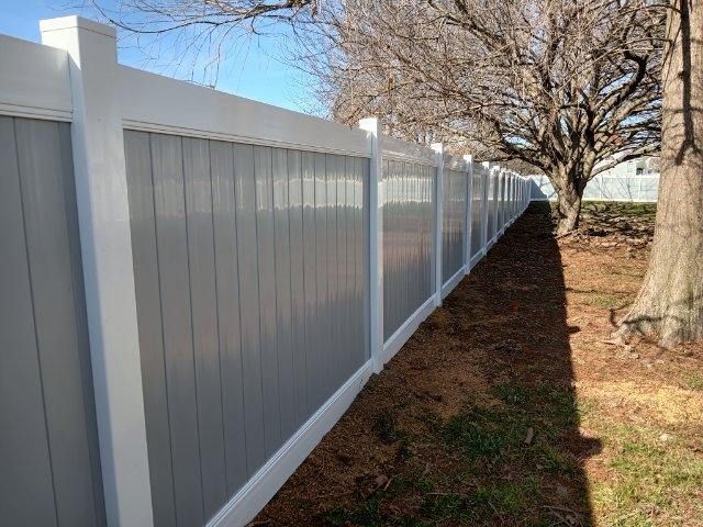 Close up shot of a residential fence