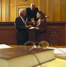 lawyers inside a courtroom