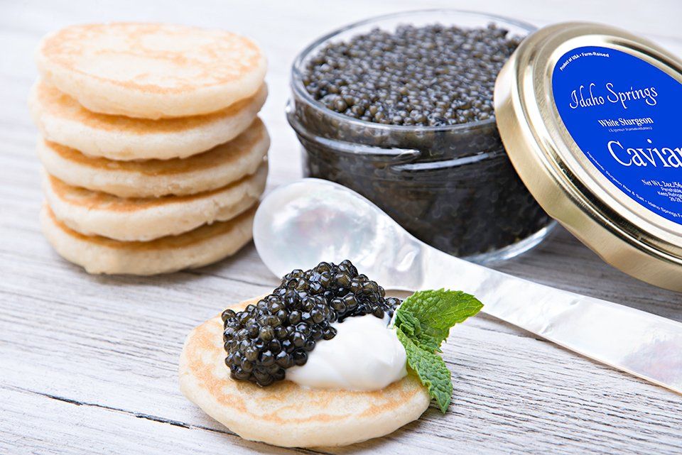 Caviar on blini